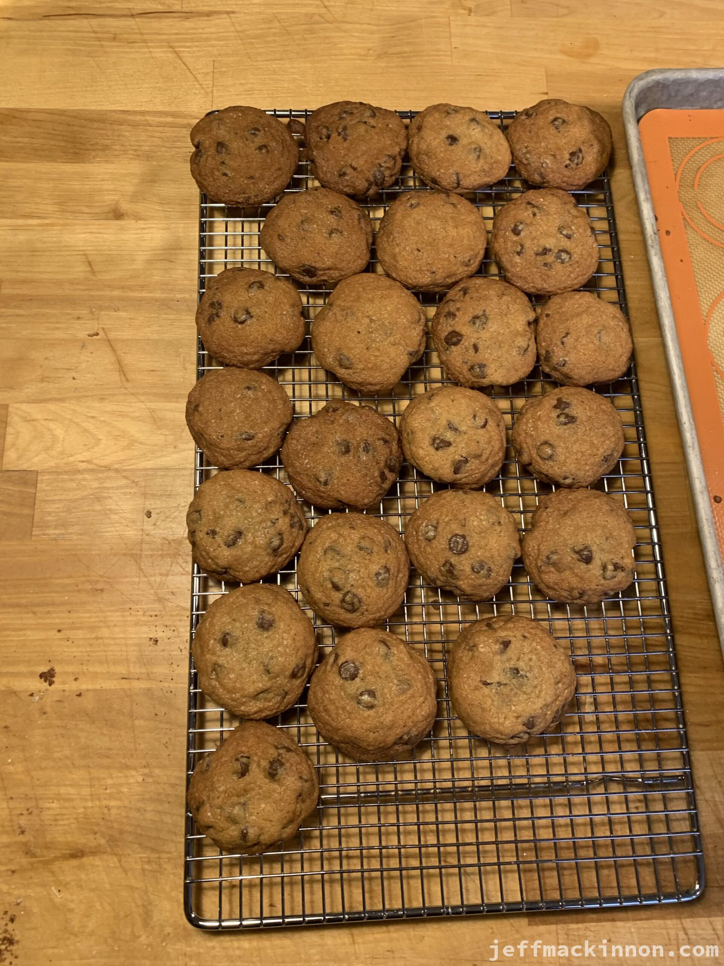 Baking cookies
