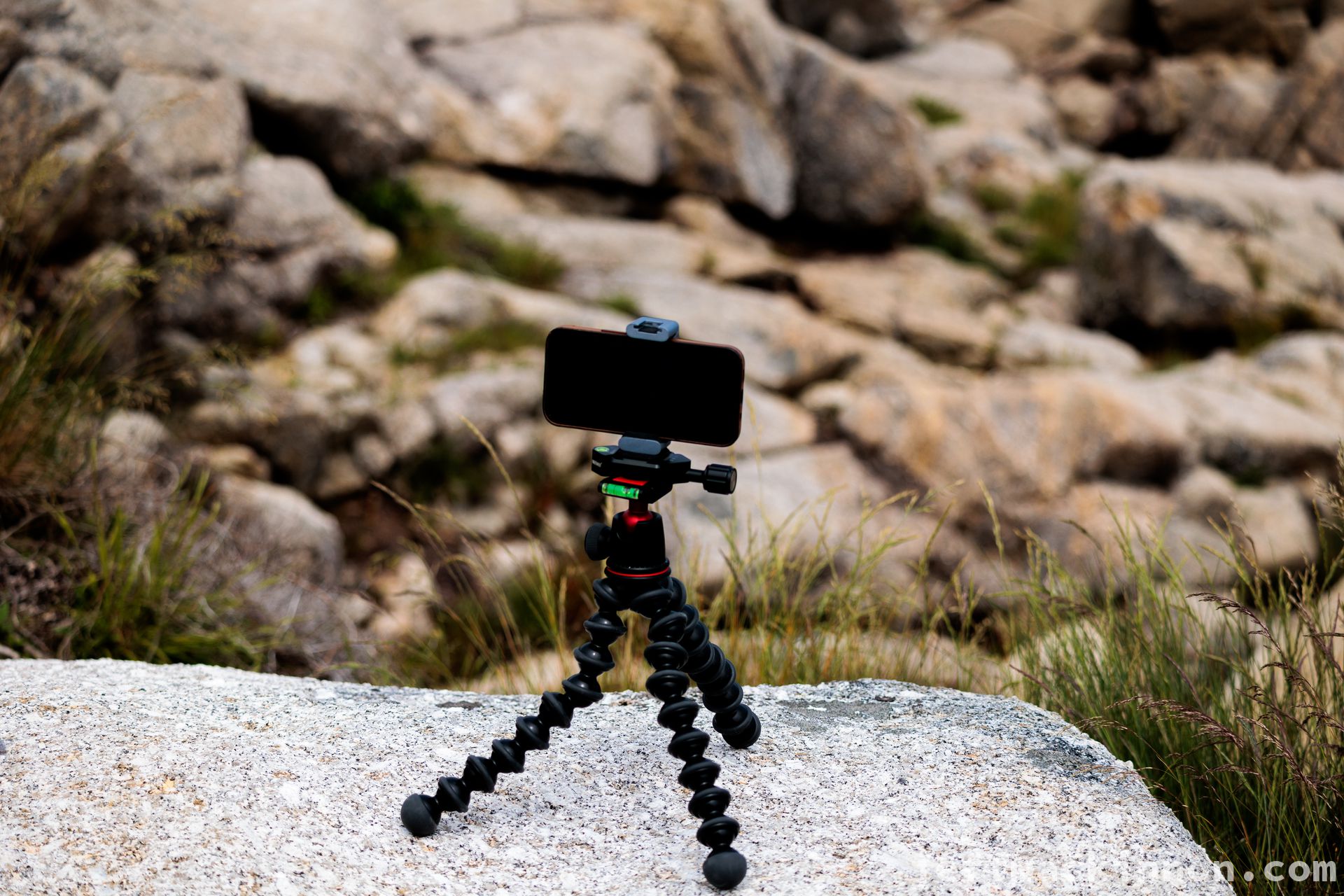 iPhone on a tripod