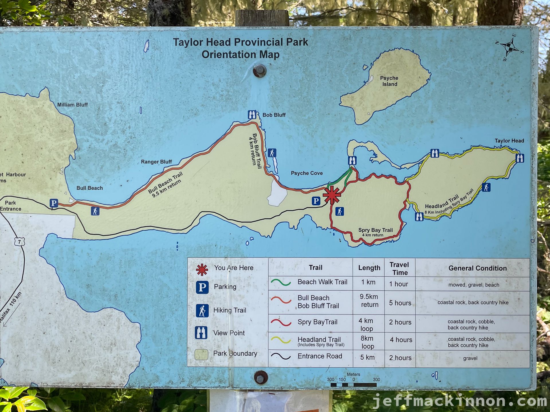 The map at the parking lot