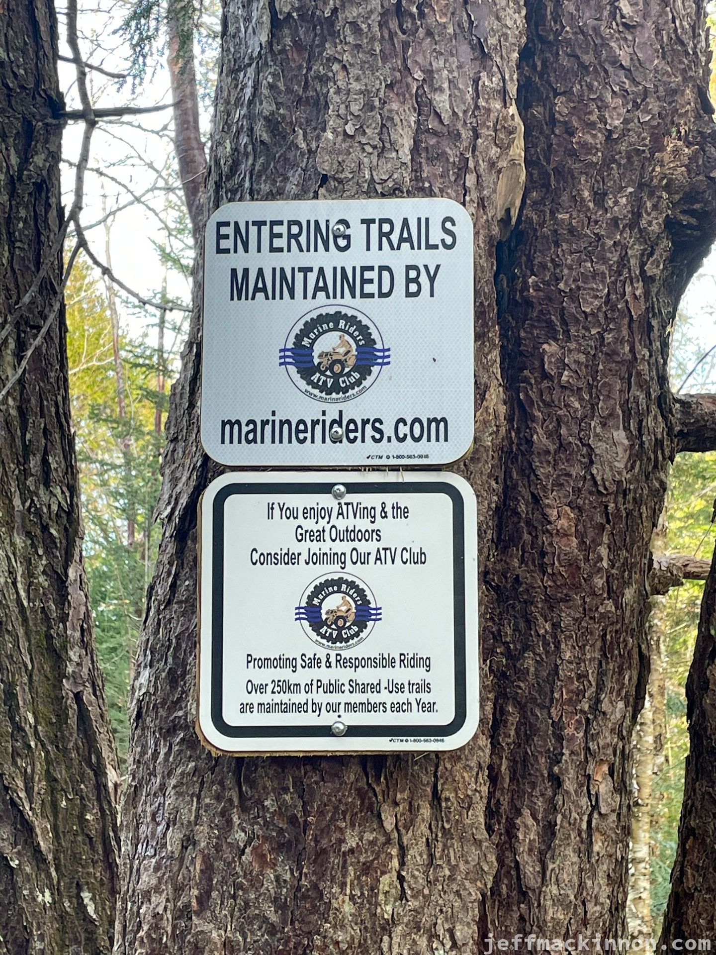 Marine Riders Sign at the trail head.